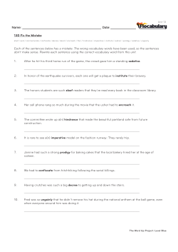 13D Fix the Mistake Each of the sentences below has a mistake. The