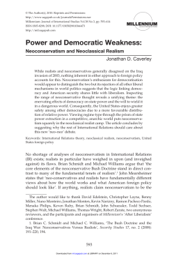 Power and Democratic Weakness