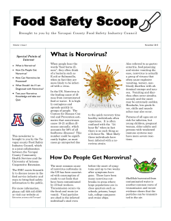 Food Safety Scoop November 2015 Norovirus