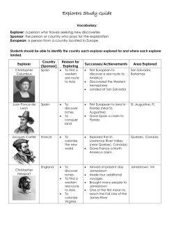 Explorers Study Guide