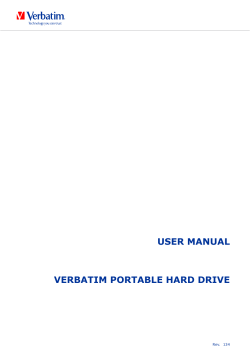 USER MANUAL VERbAtiM poRtAbLE HARd dRiVE
