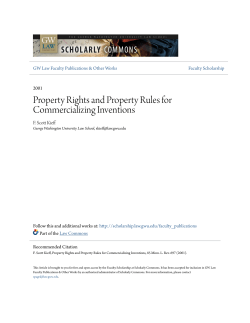 Property Rights and Property Rules for Commercializing Inventions