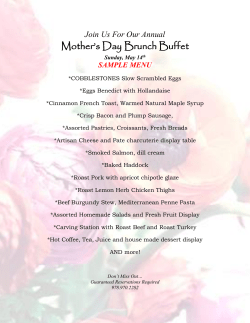 Mother`s Day Brunch Buffet
