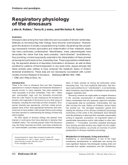 Respiratory physiology of the dinosaurs