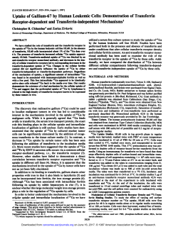 Uptake of Gallium-67 by Human Leukemic Cells