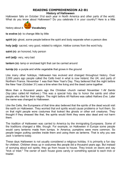 READING COMPREHENSION A2-B1 History of Halloween