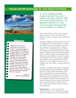 Payroll and HR Technology for John Deere Franchises