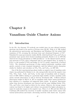 Chapter 3 Vanadium Oxide Cluster Anions - diss.fu