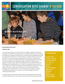 HAPPY HANUKKAH! - Congregation Beth Ahabah