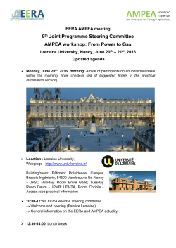 9th Joint Programme Steering Committee AMPEA workshop