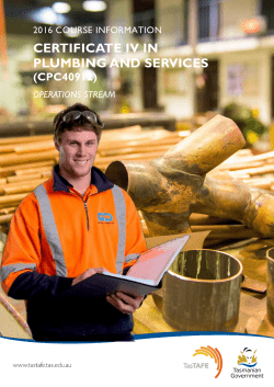 certificate iv in plumbing and services