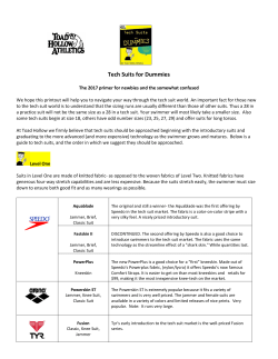 Tech Suits for Dummies - toadhollowathletics.com