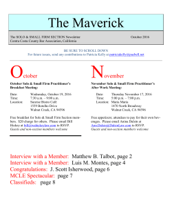 October 2016 - Contra Costa County Bar Association