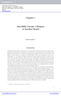 Chapter 1 Mesolithic Europe: Glimpses of Another World - Beck-Shop