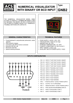 numerical visualizator with binary or bcd input - ACS-Control