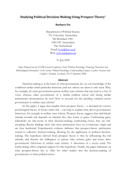Studying Political Decision-Making Using Prospect