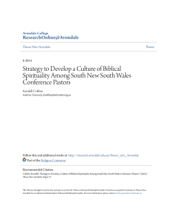 Strategy to Develop a Culture of Biblical Spirituality Among South