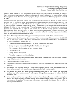 Hurricane Preparedness During Pregnancy