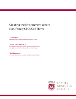 Creating the Environment Where Non