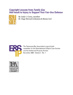 Copyright Lessons from Family Guy: Add Insult to Injury to Support