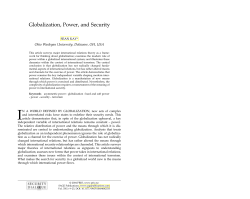 Globalization, Power, and Security
