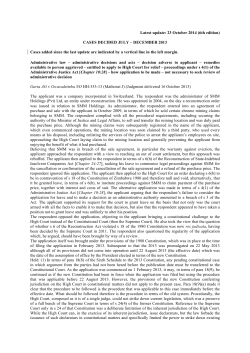 Case Summaries 2013 2 Case Summaries 2013 July