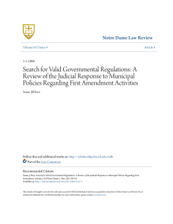 Search for Valid Governmental Regulations: A