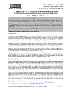 a study on impulse buying behaviour of customer of anand in