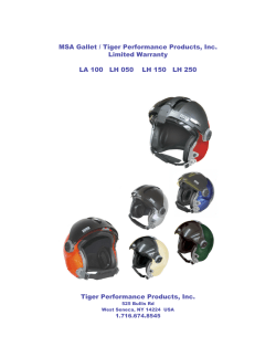 MSA Gallet / Tiger Performance Products, Inc. Limited Warranty LA