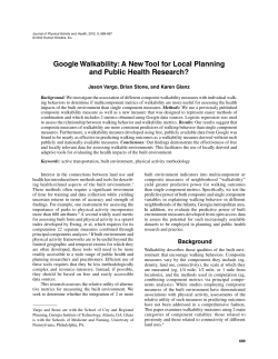 Google Walkability: A New Tool for Local Planning and
