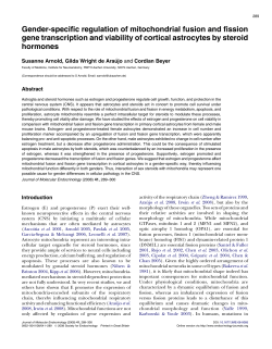 Gender-specific regulation of mitochondrial fusion and fission gene
