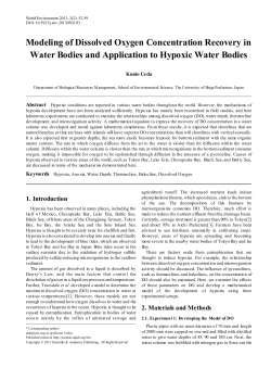 Hypoxia, Anoxia, Water Depth, Thermocline, Halocline, Dissolved