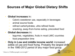 Sources of Major Global Dietary Shifts