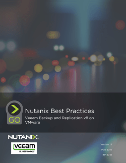 Nutanix Best Practices - Avnet Technology Solutions