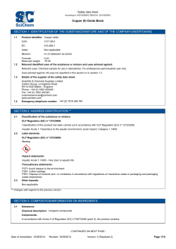 Copper (II) Oxide Black SECTION 1