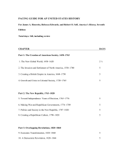 pacing guidelines for ap united states history
