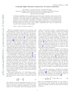 Unusually High Thermal Conductivity of Carbon Nanotubes