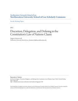 Discretion, Delegation, and Defining in the