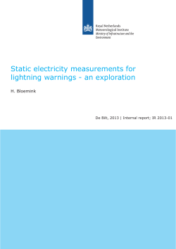 Static electricity measurements for lightning