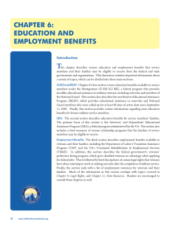 chapter 6: education and employment benefits