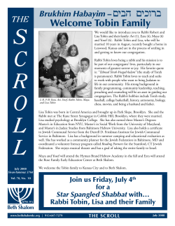 July - Congregation Beth Shalom