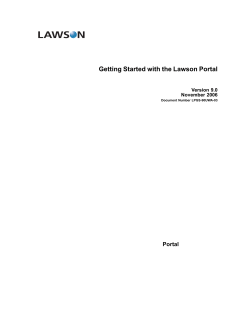 Getting Started with the Lawson Portal