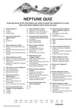 neptune quiz - Ruby Tuesday Books