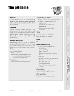 The pH Game - Hubbard Brook Research Foundation