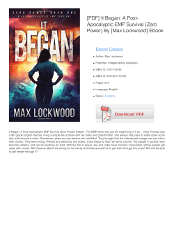 It Began: A Post-Apocalyptic EMP Survival (Zero Power