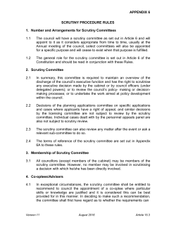 Constitution appendix 6 Scrutiny committee procedure rules