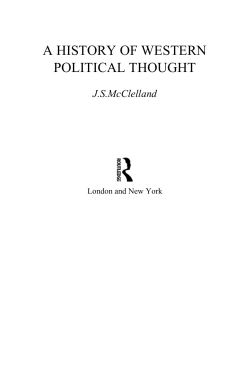 A History of Western Political Thought