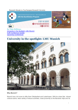 University in the spotlight: LMU Munich