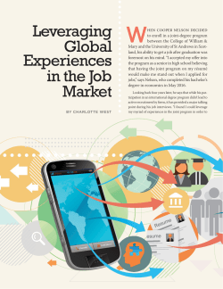 Leveraging Global Experiences in the Job Market