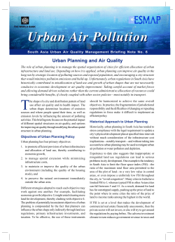 Urban Planning and Air Quality
